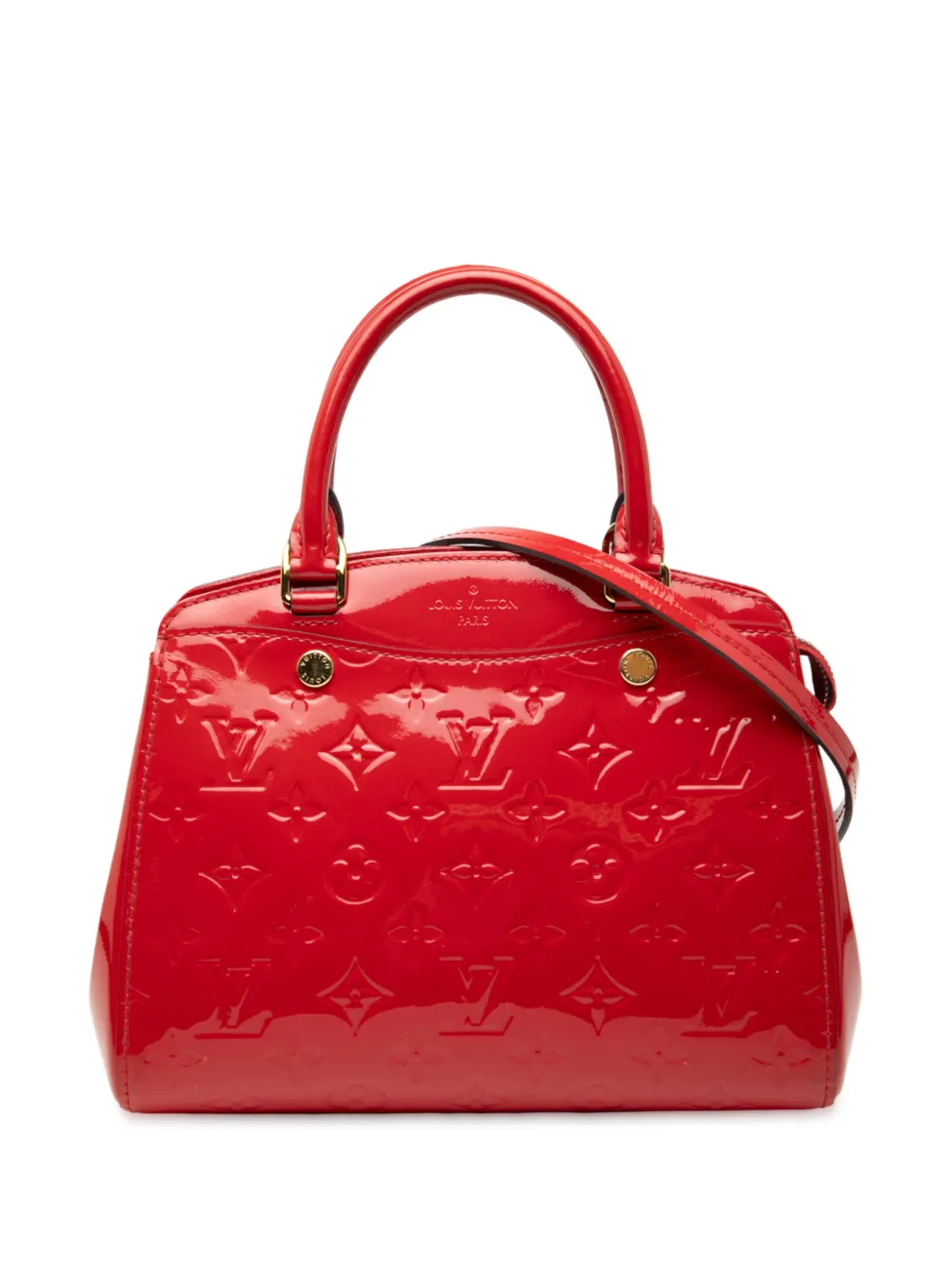 Louis Vuitton Pre-Owned 2015 Monogram Vernis Montaigne BB satchel - Red