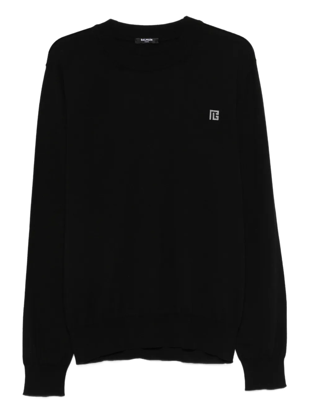 Balmain logo-detail long-sleeve T-shirt - Nero