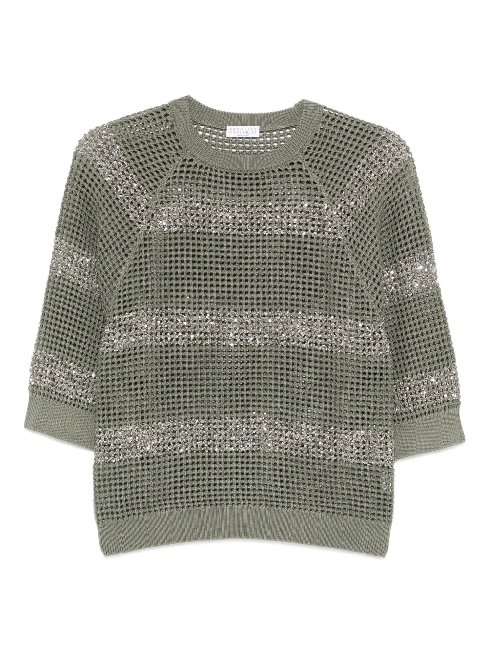 Brunello Cucinelli sequin-embellished jumper | verde | Image 1