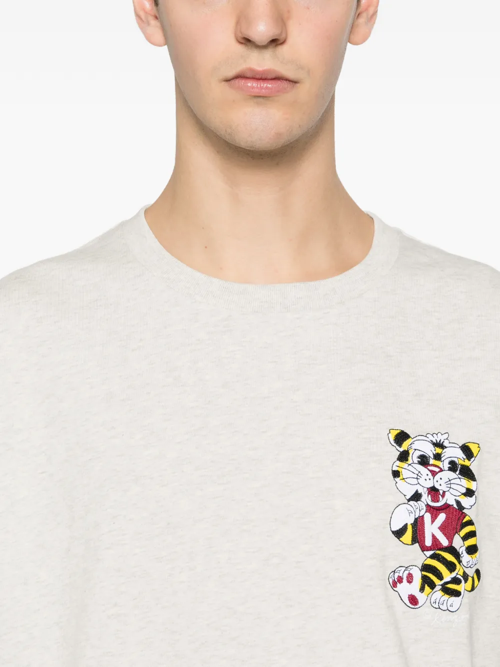 Kenzo T-shirt met borduurwerk Grijs