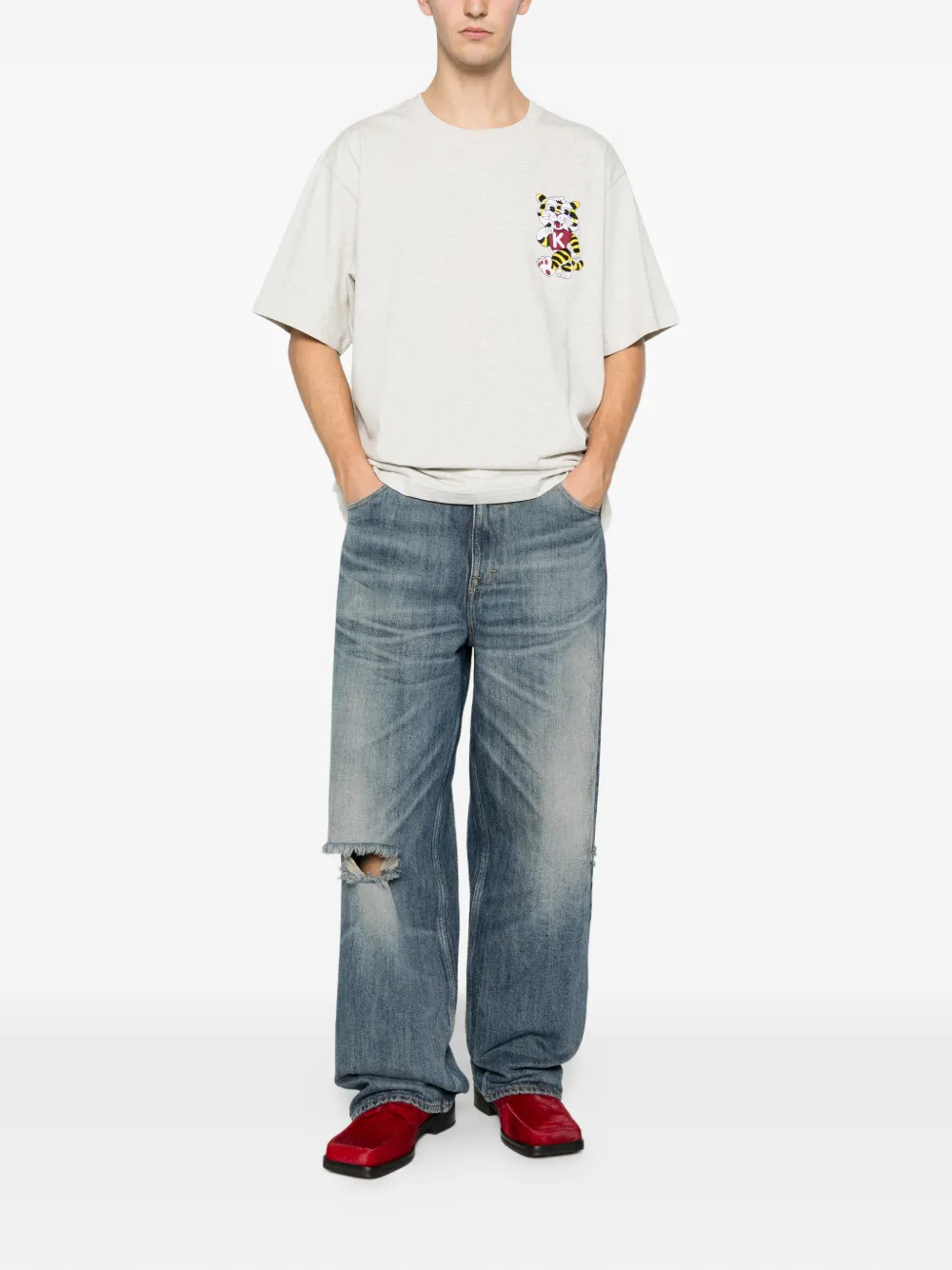 Kenzo embroidered T-shirt - Grijs