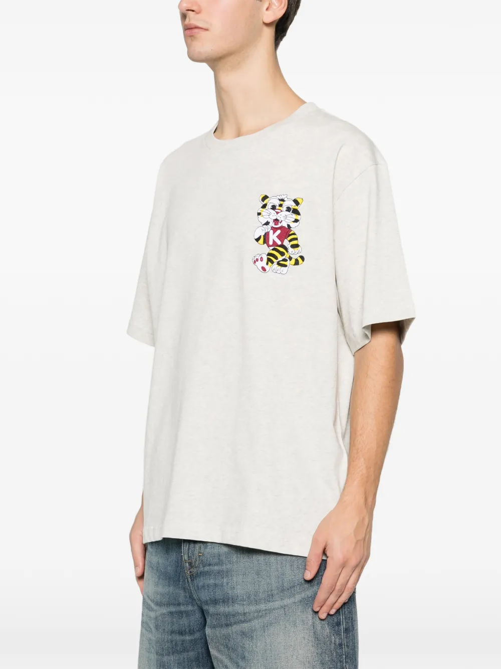 Kenzo T-shirt met borduurwerk Grijs