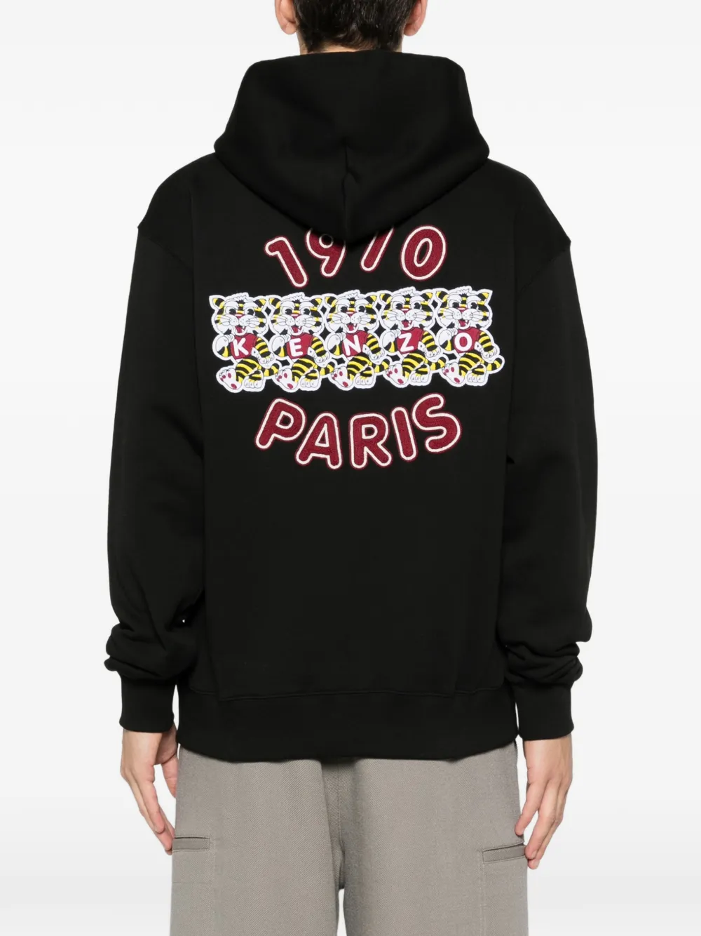 Kenzo Hoodie met grafische print Zwart