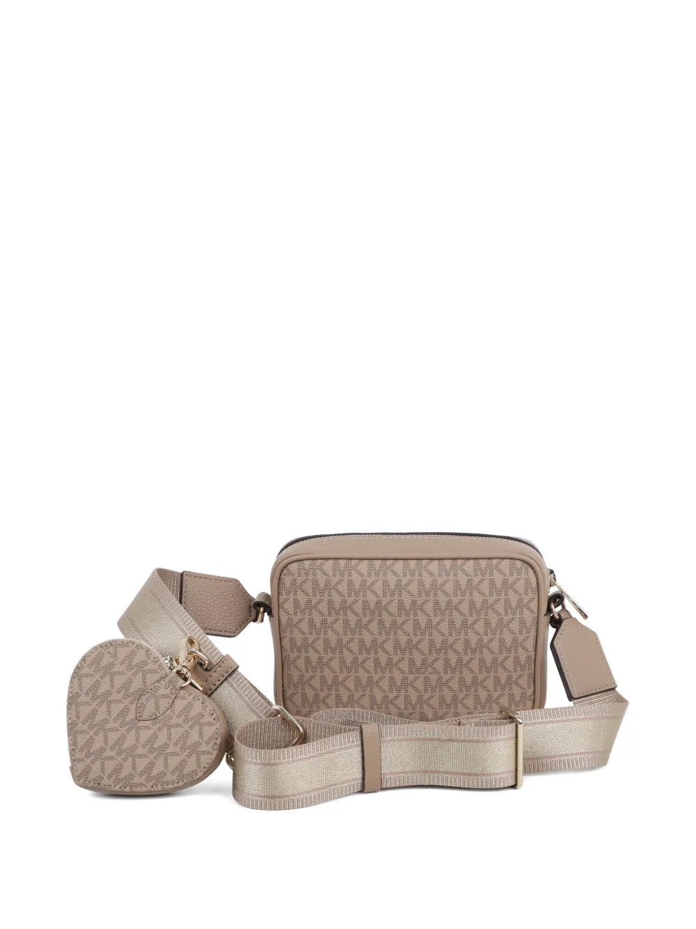  Michael Kors Kids Monogram-pattern Shoulder Bag - Neutrals 