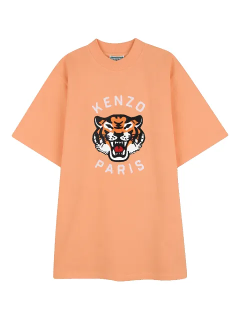 Kenzo Kids vestido con bordado Tiger Head