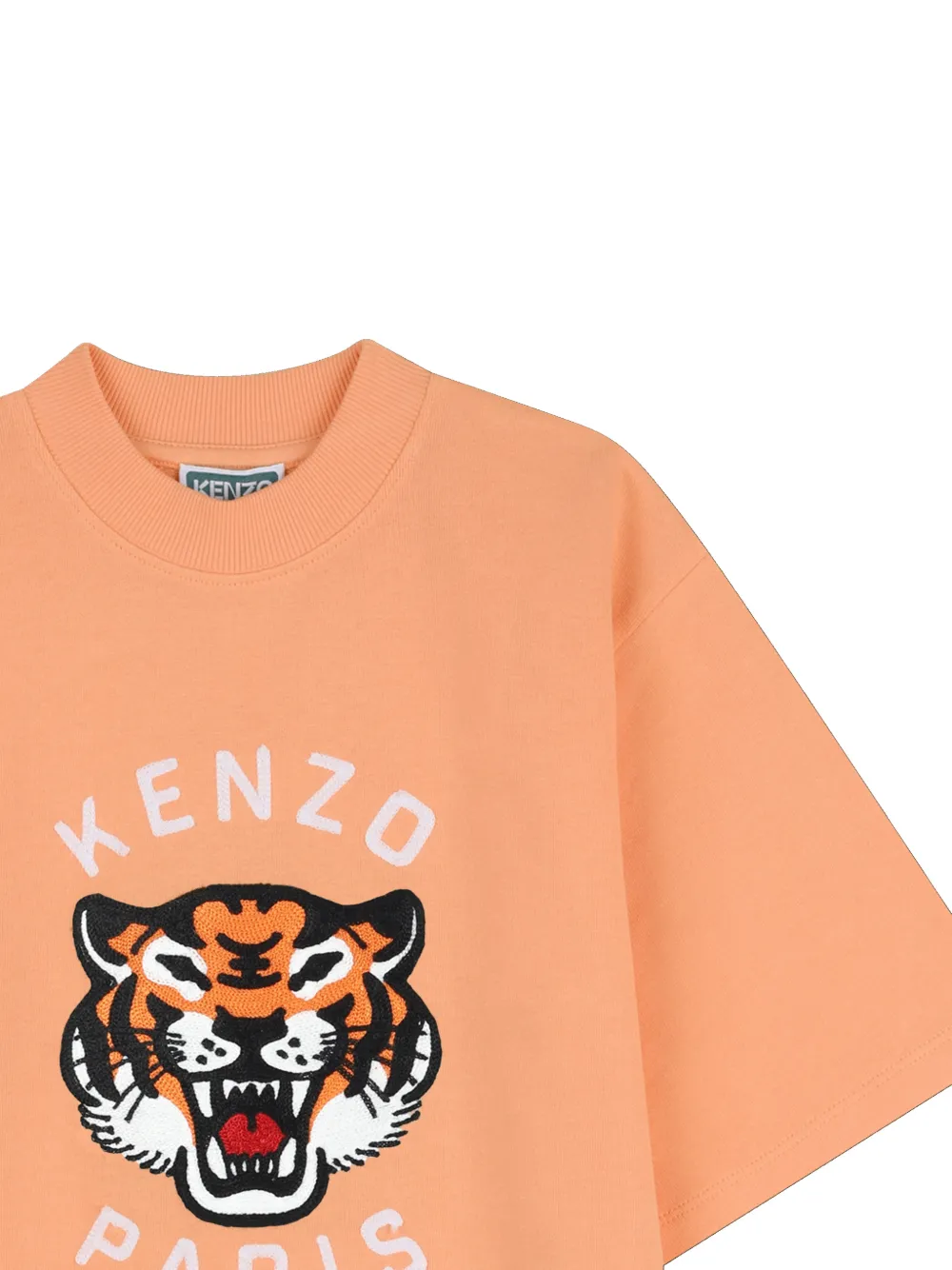 Kenzo Kids Jurk met geborduurde Tiger Head Oranje