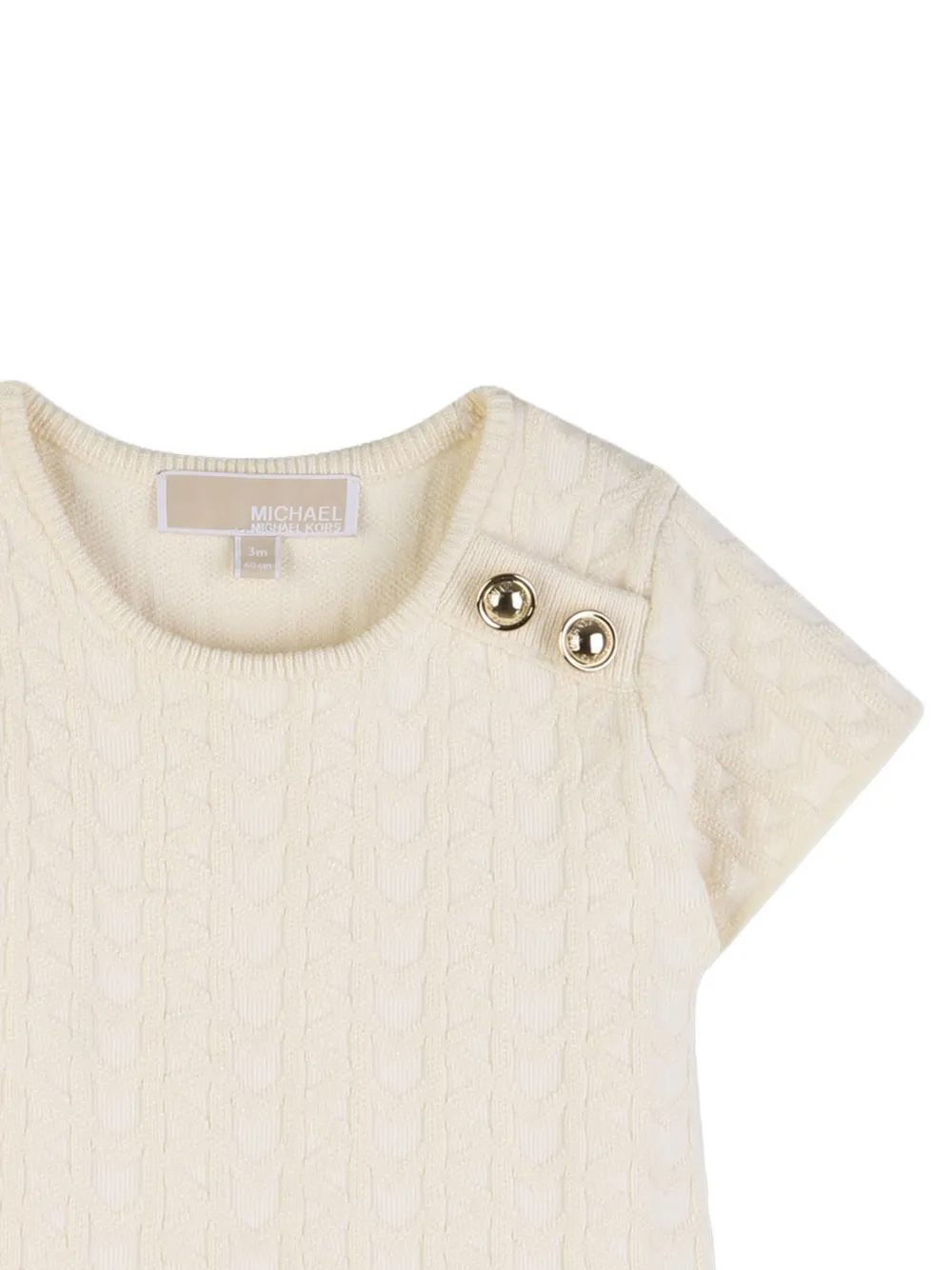  Michael Kors Kids Cable-knit Buttoned Dress - Neutrals 