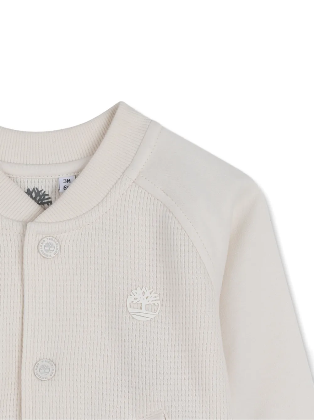 Timberland Kids Bomberjack met logodetail Beige