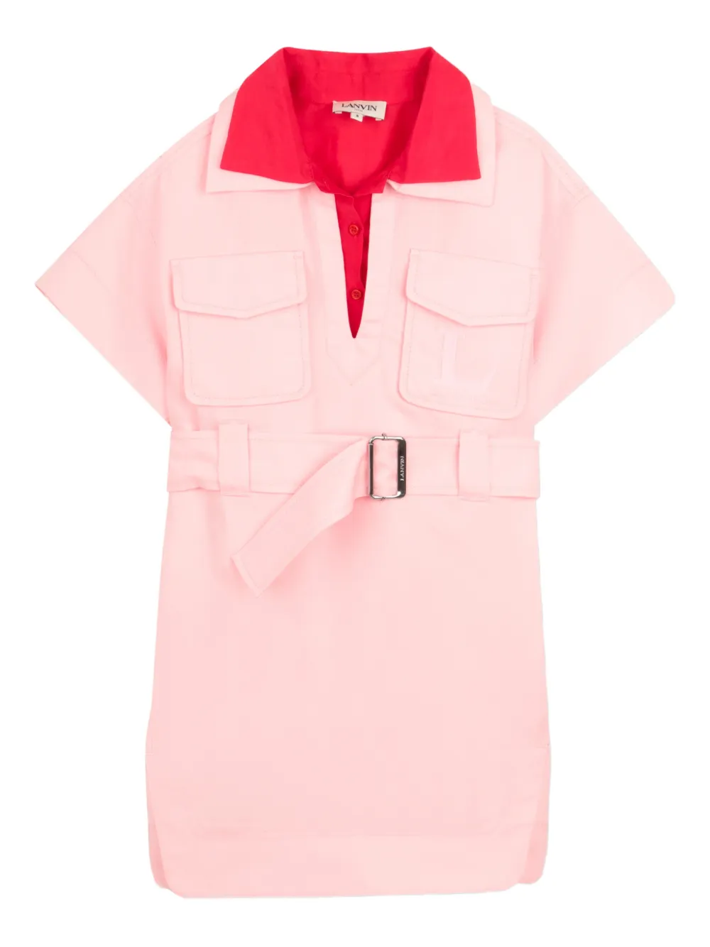 Lanvin Enfant belted pocket dress - Pink