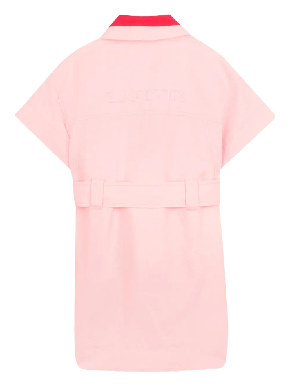 Lanvin Enfant Jurk met zak met ceintuur Roze