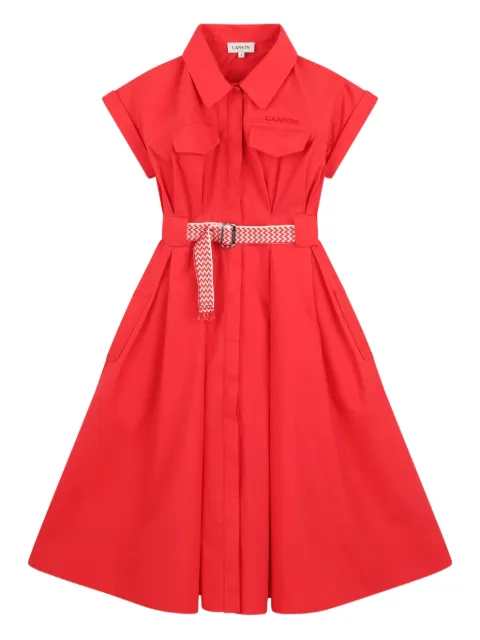 Lanvin Enfant ベルテッド シャツワンピース