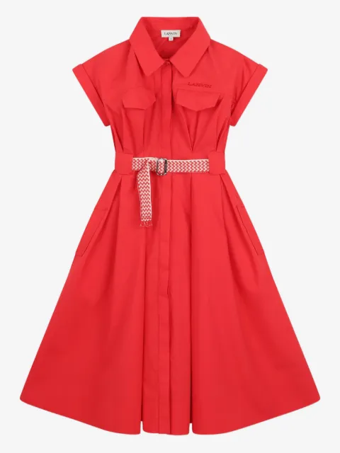 Lanvin Enfant ベルテッド シャツワンピース