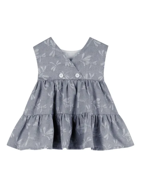 Kenzo Kids dragonfly-jacquard tiered dress
