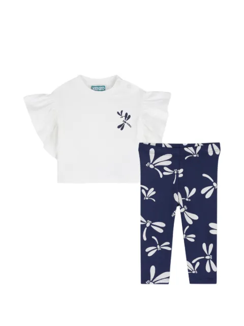 Kenzo Kids set con libélula estampada y volantes