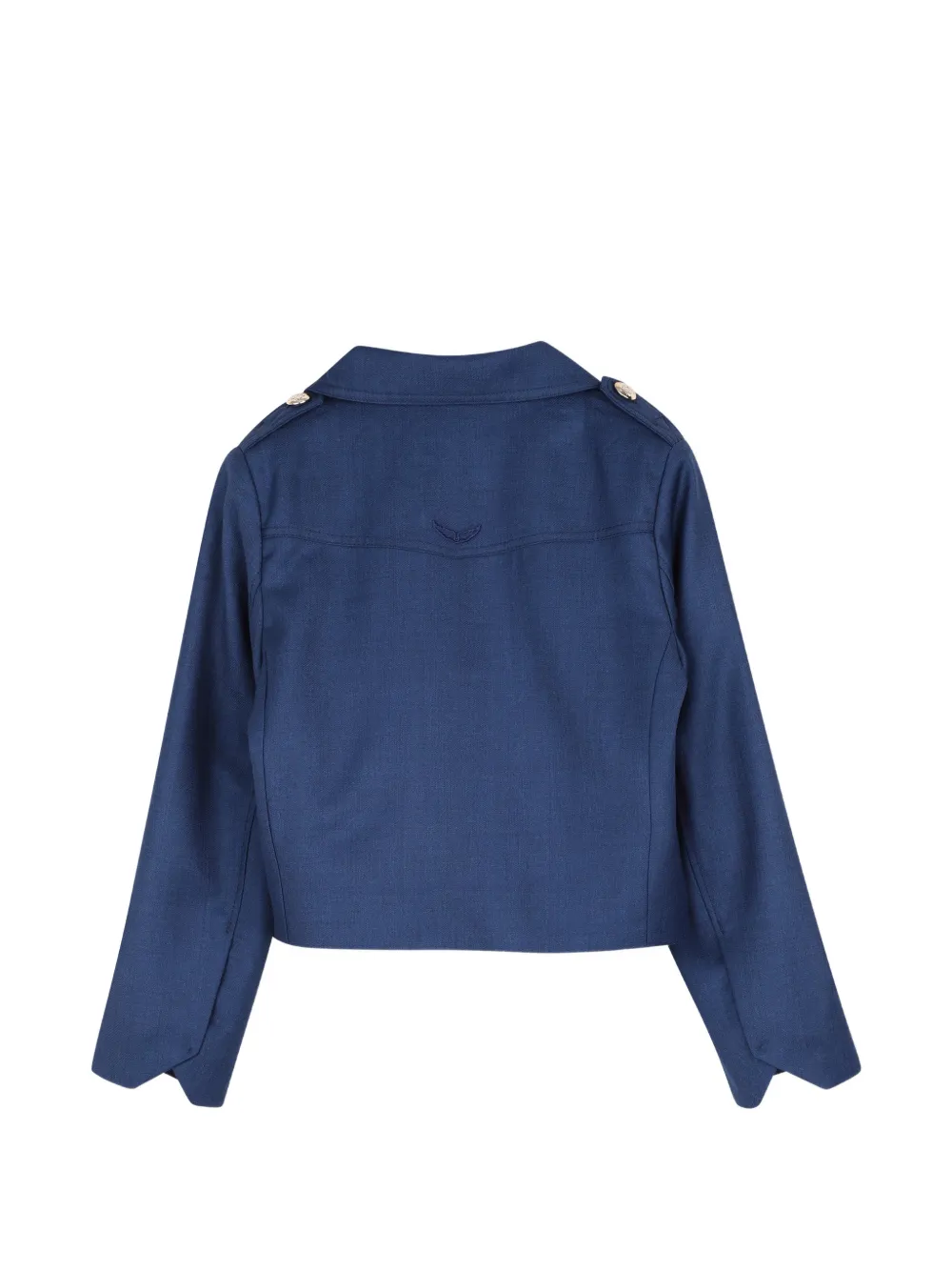 Zadig & Voltaire Kids Cropped jack met knoopsluiting Blauw