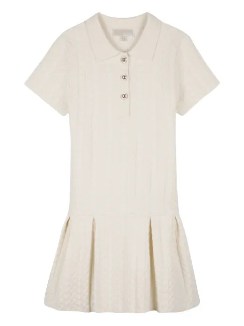 Michael Kors Kids cable-knit pleated polo dress