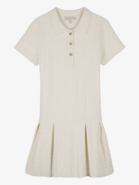 Michael Kors Kids vestido en tejido de ochos plisado