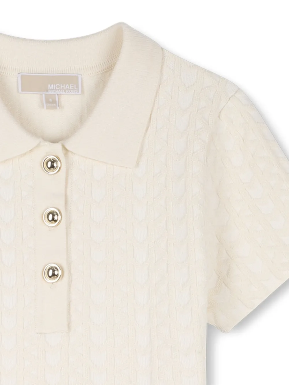 Michael Kors Kids Kabelgebreide polojurk Beige