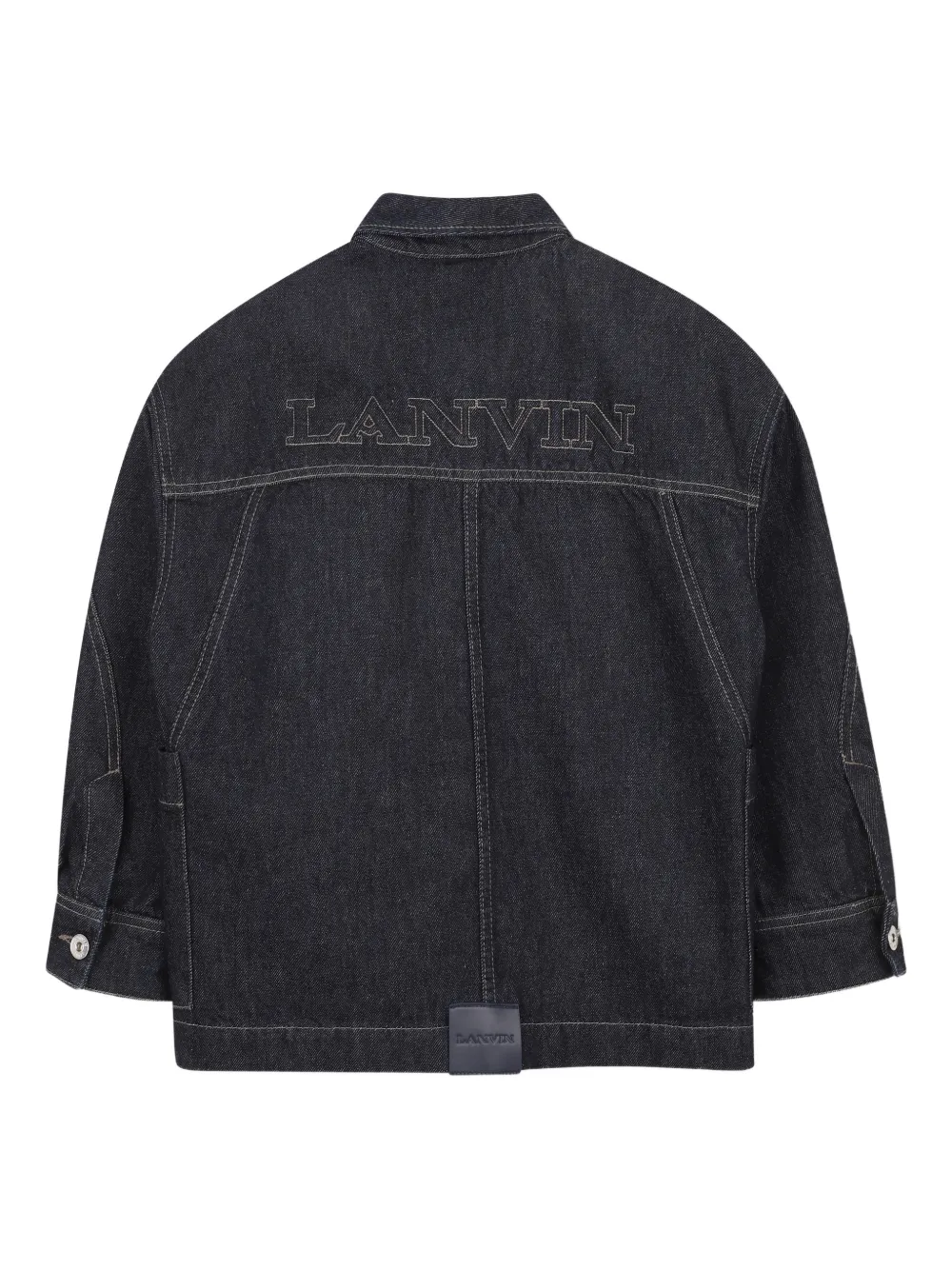  Lanvin Enfant Buttoned Denim Jacket - Grey 