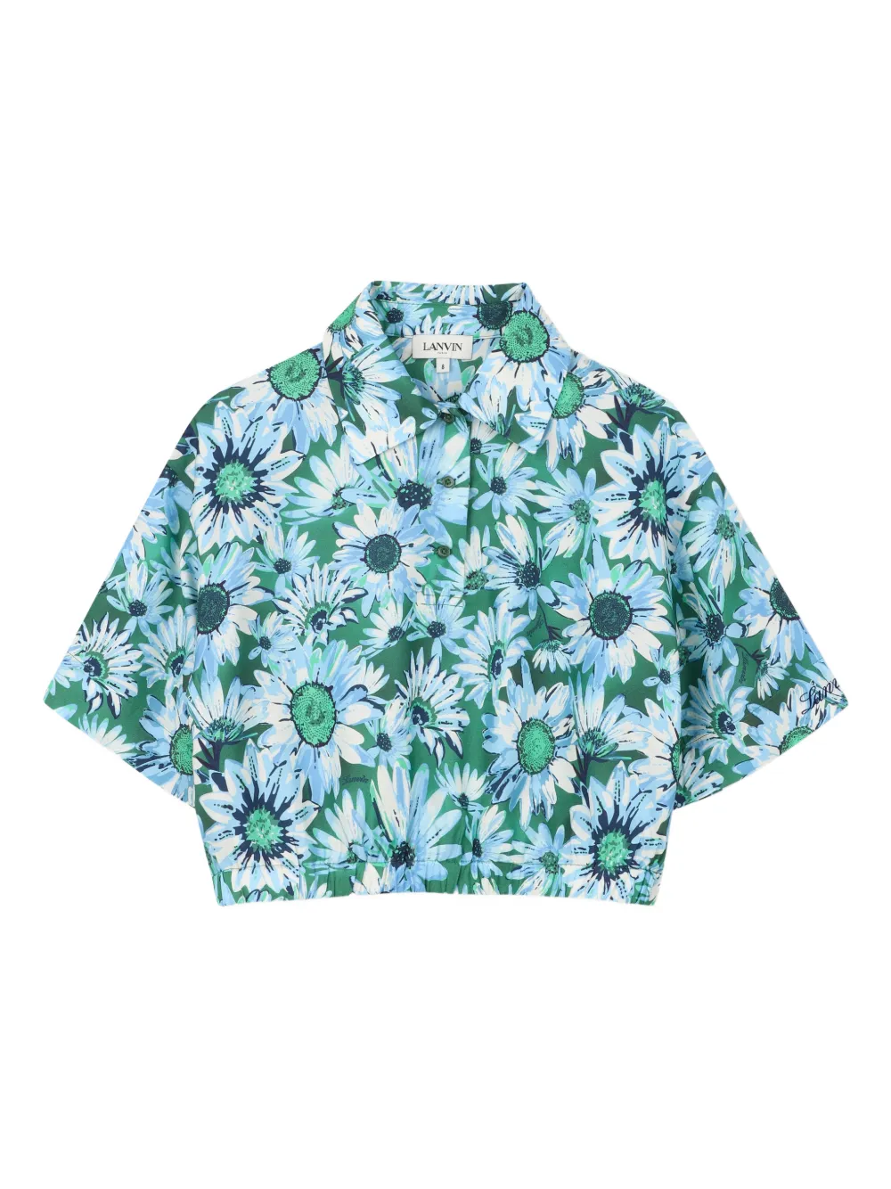 Lanvin Enfant Top a fiori - Verde