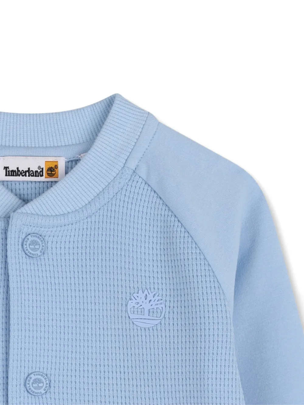 Timberland Kids Bomberjack met logodetail Blauw