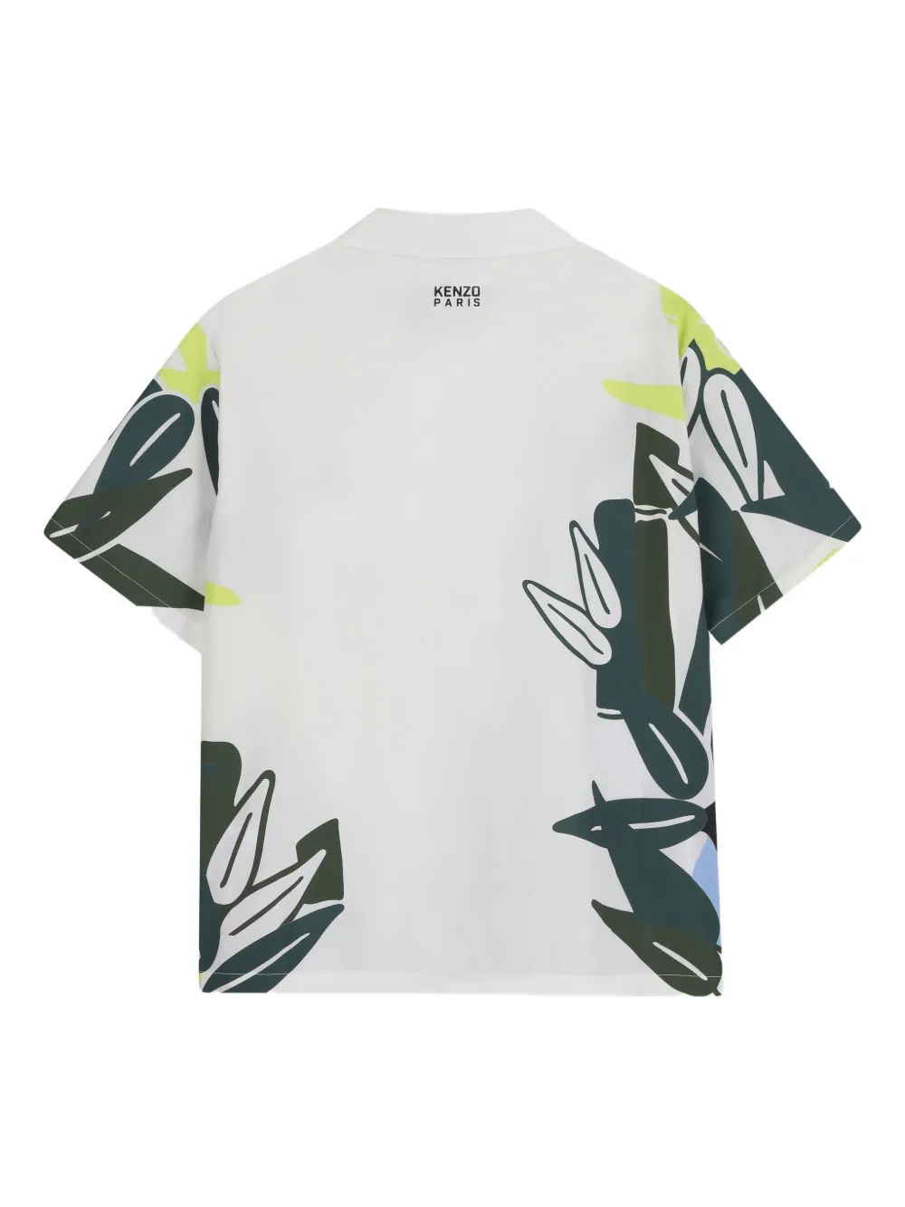 Kenzo Kids Eden Jungle T-shirt Wit