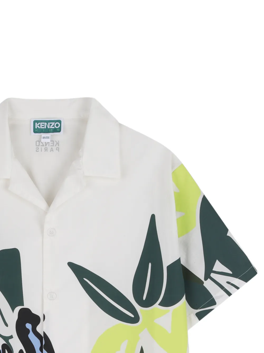 Kenzo Kids Eden Jungle T-shirt Wit