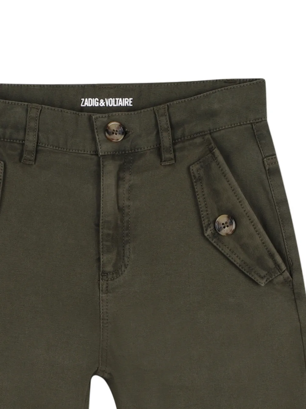 Zadig & Voltaire Kids Broek met knoopsluiting Groen
