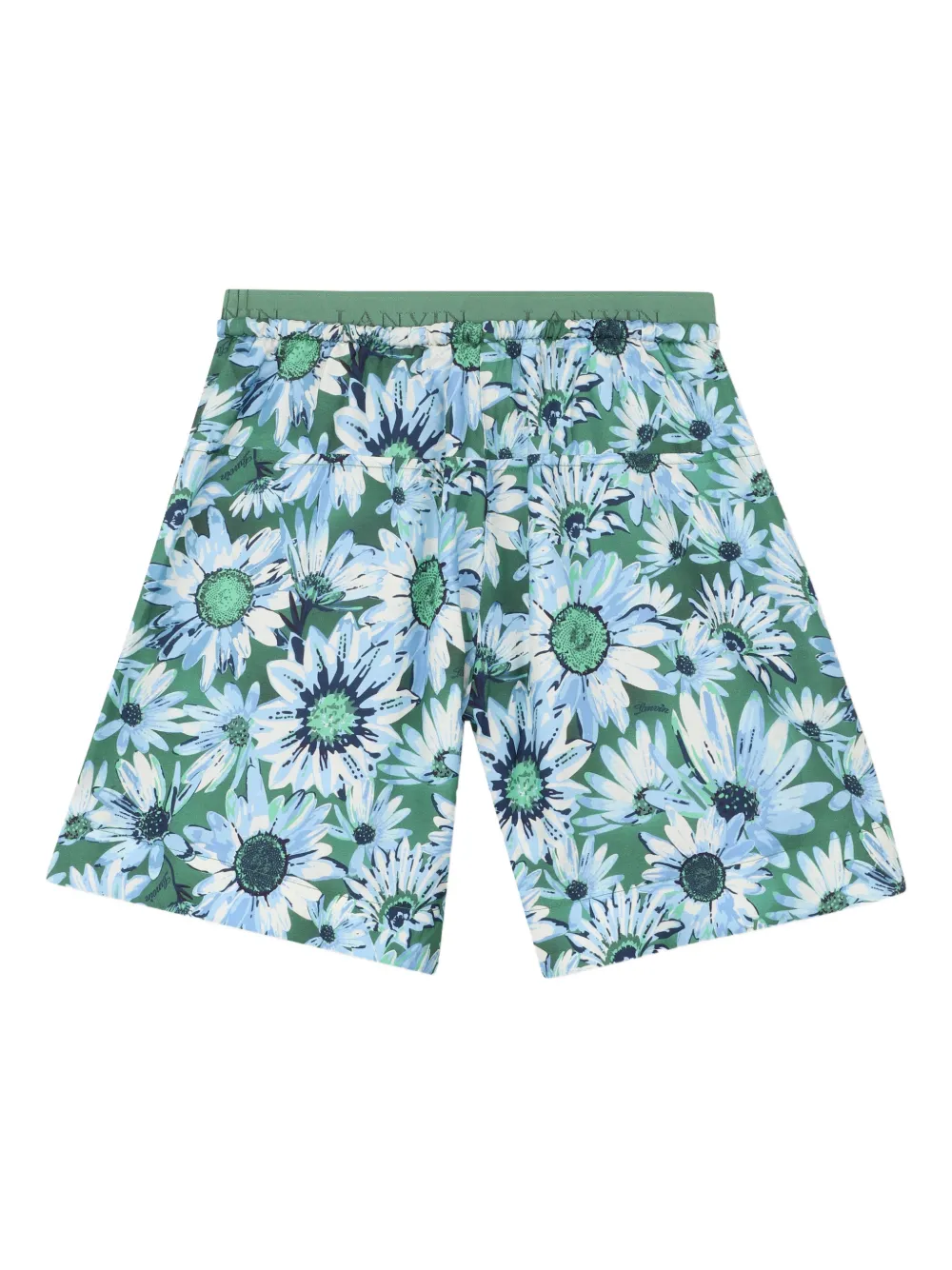 Lanvin Enfant Zwembroek met bloemenprint Groen