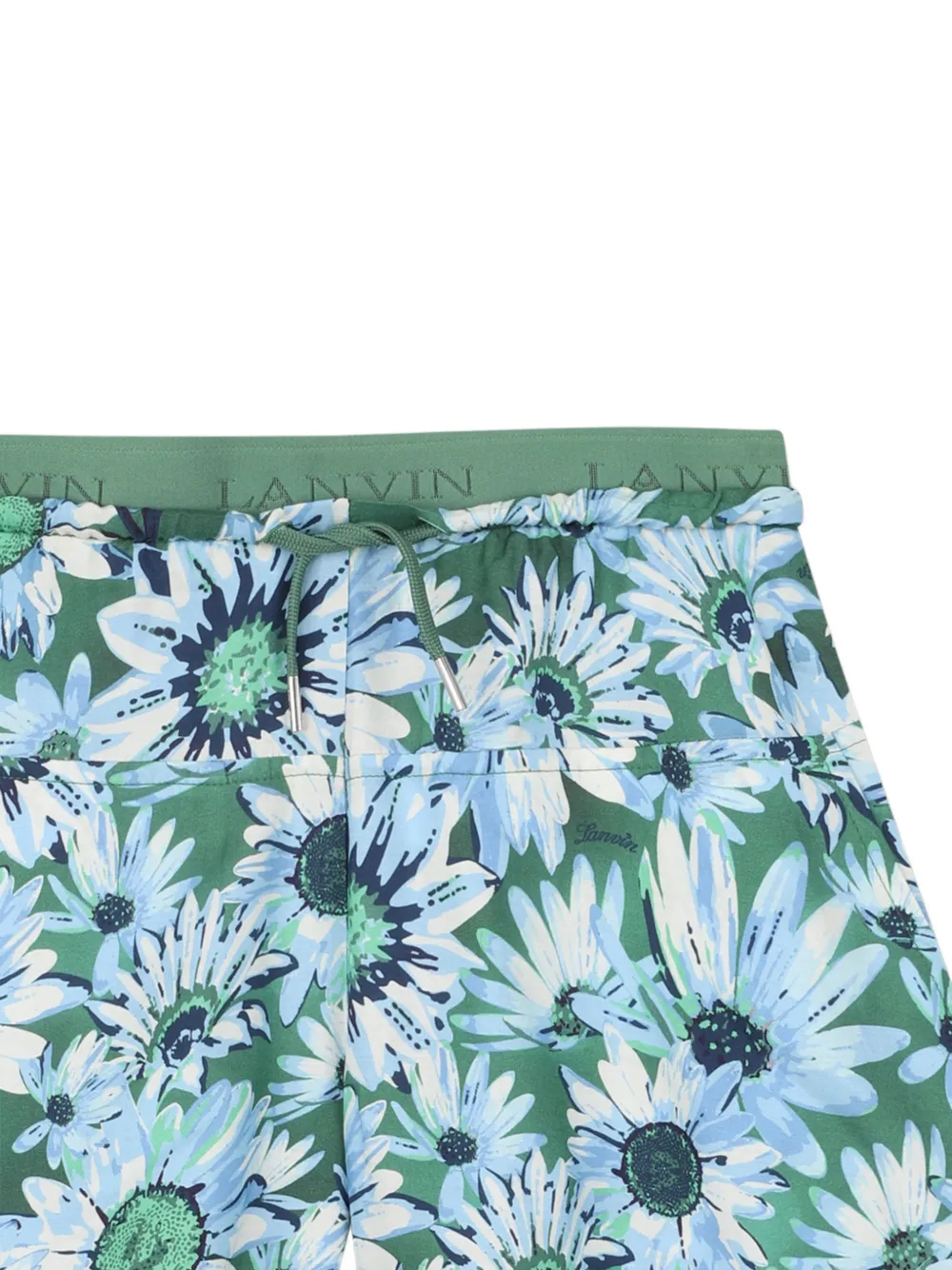 Lanvin Enfant Zwembroek met bloemenprint Groen