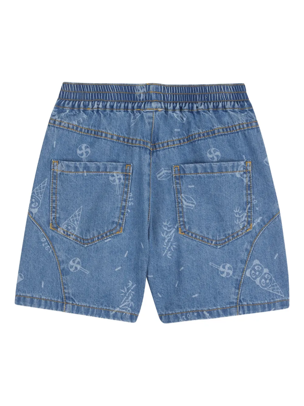 Kenzo Kids Spijkershorts met print Blauw
