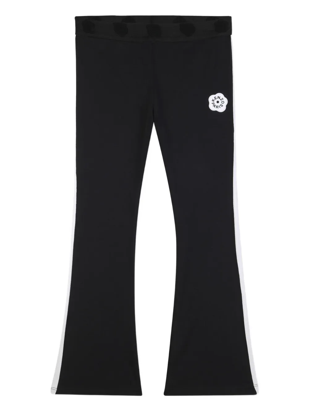 Kenzo Kids Pantaloni sportivi con banda laterale - Nero