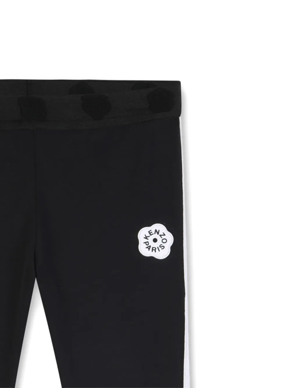 Kenzo Kids Trainingsbroek met zijstreep en logodetail Zwart