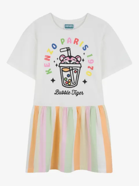 Kenzo Kids striped short-sleeve dress
