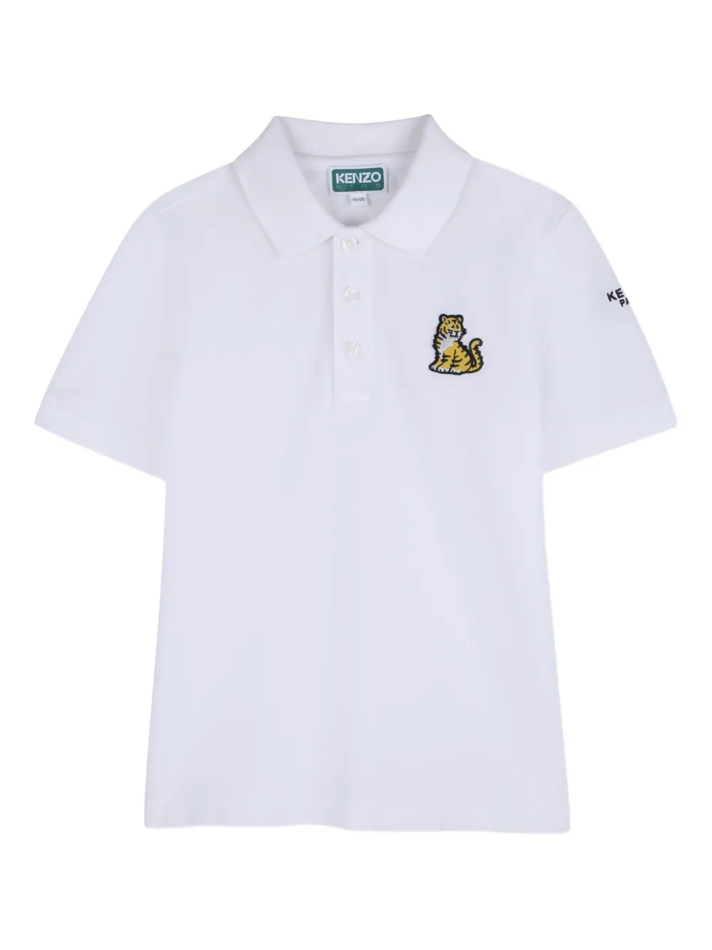 Kenzo Kids Polo con applicazione - Bianco