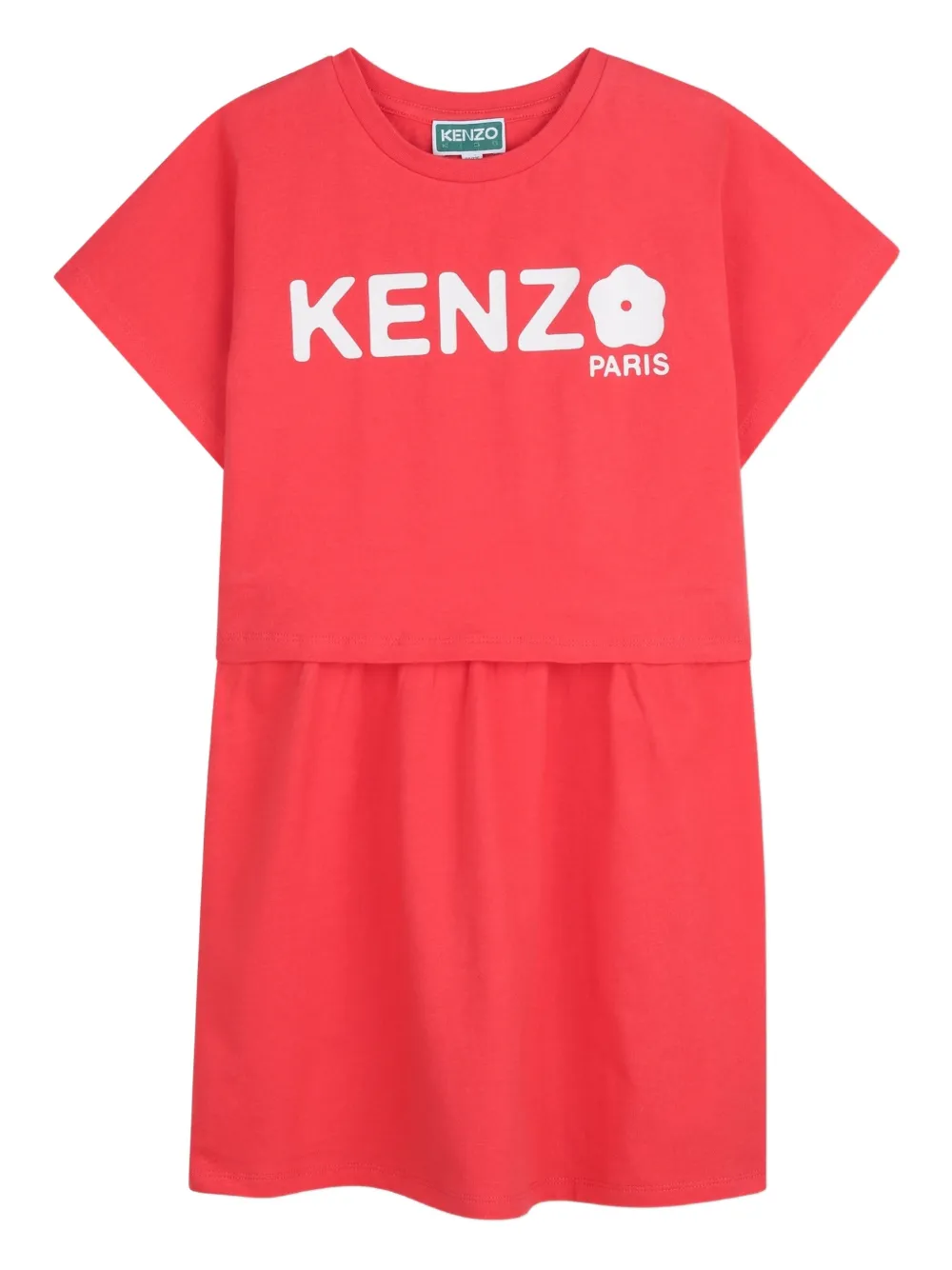 Kenzo Kids Abito con logo - Rosso