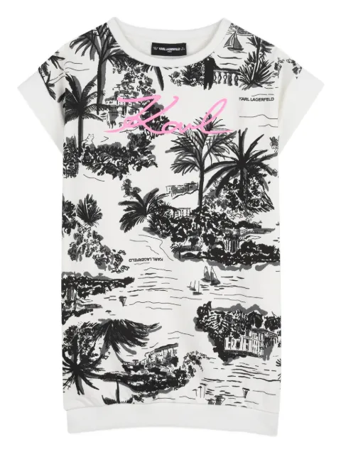 Karl Lagerfeld Kids vestido estampado