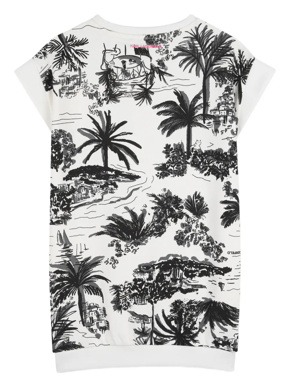 Karl Lagerfeld Kids Jurk met print Wit