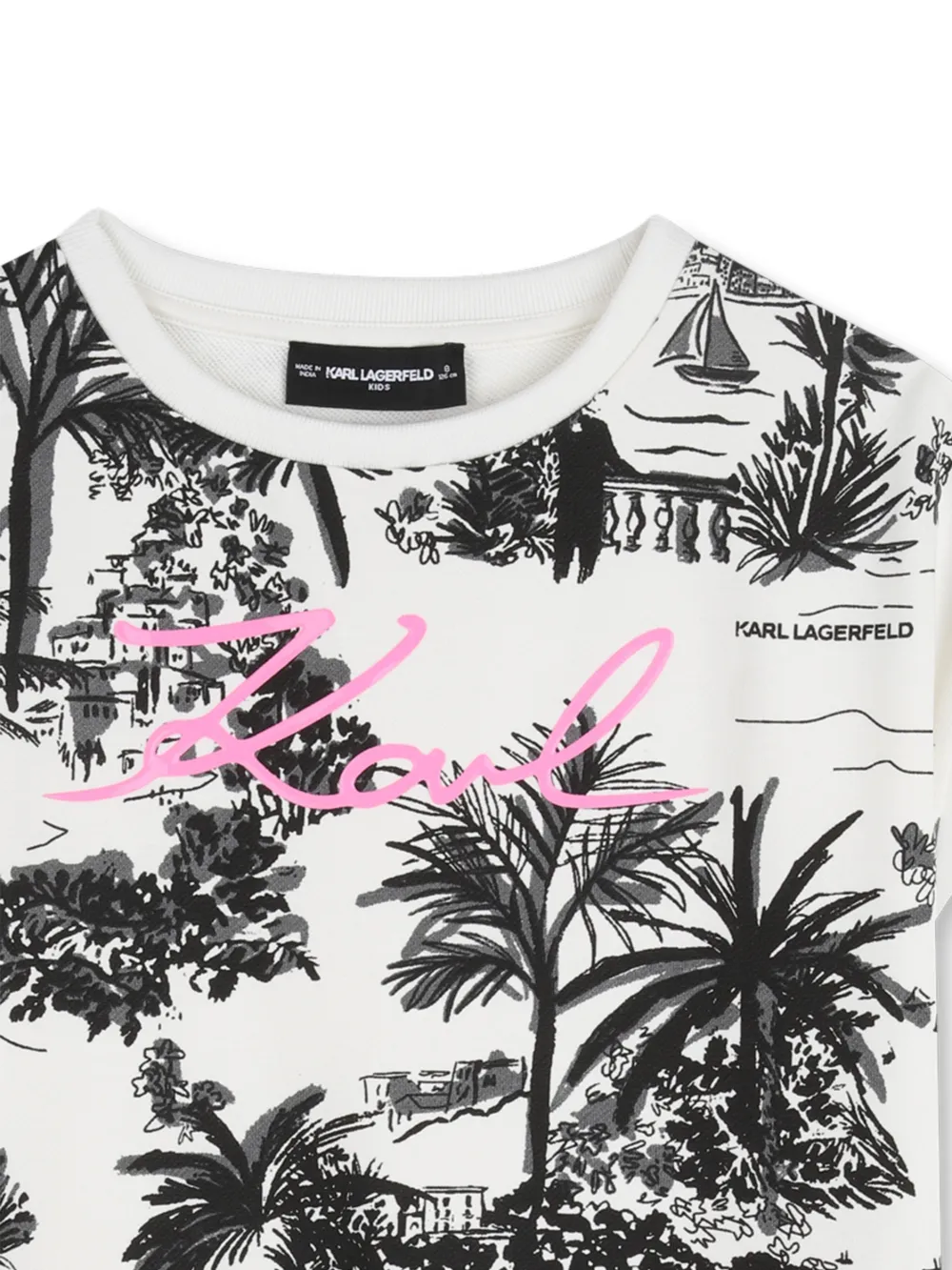 Karl Lagerfeld Kids Jurk met print Wit