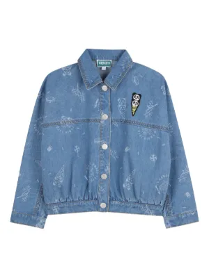 Kenzo Kids クロップド デニムジャケット | ブルー | FARFETCH JP