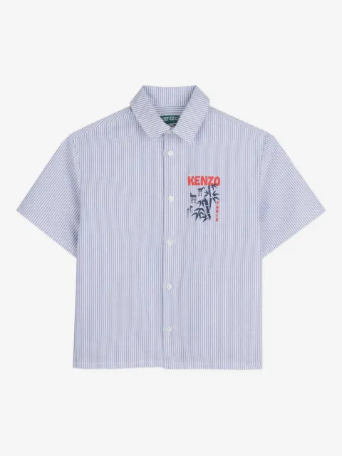 Kenzo Kids camisa con logo estampado