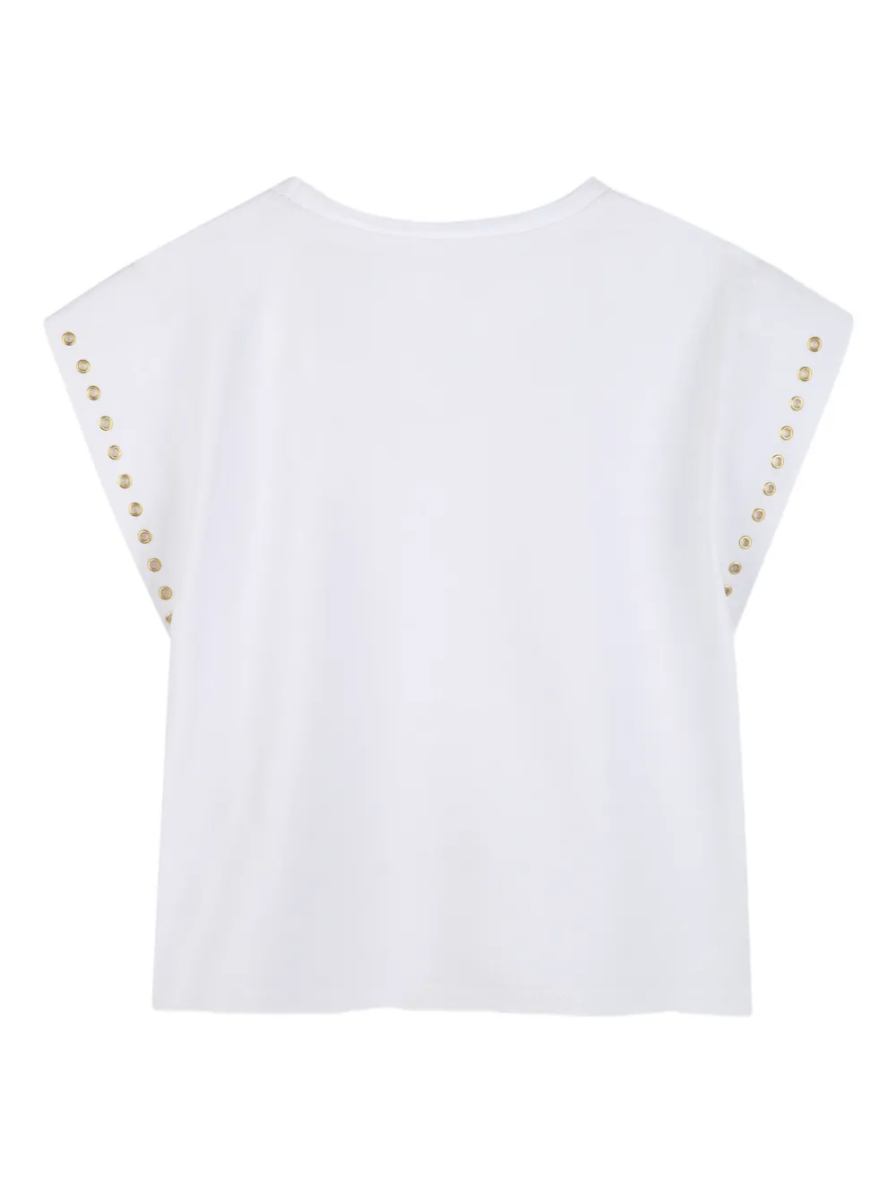 Zadig & Voltaire Kids T-shirt met studs en print Wit