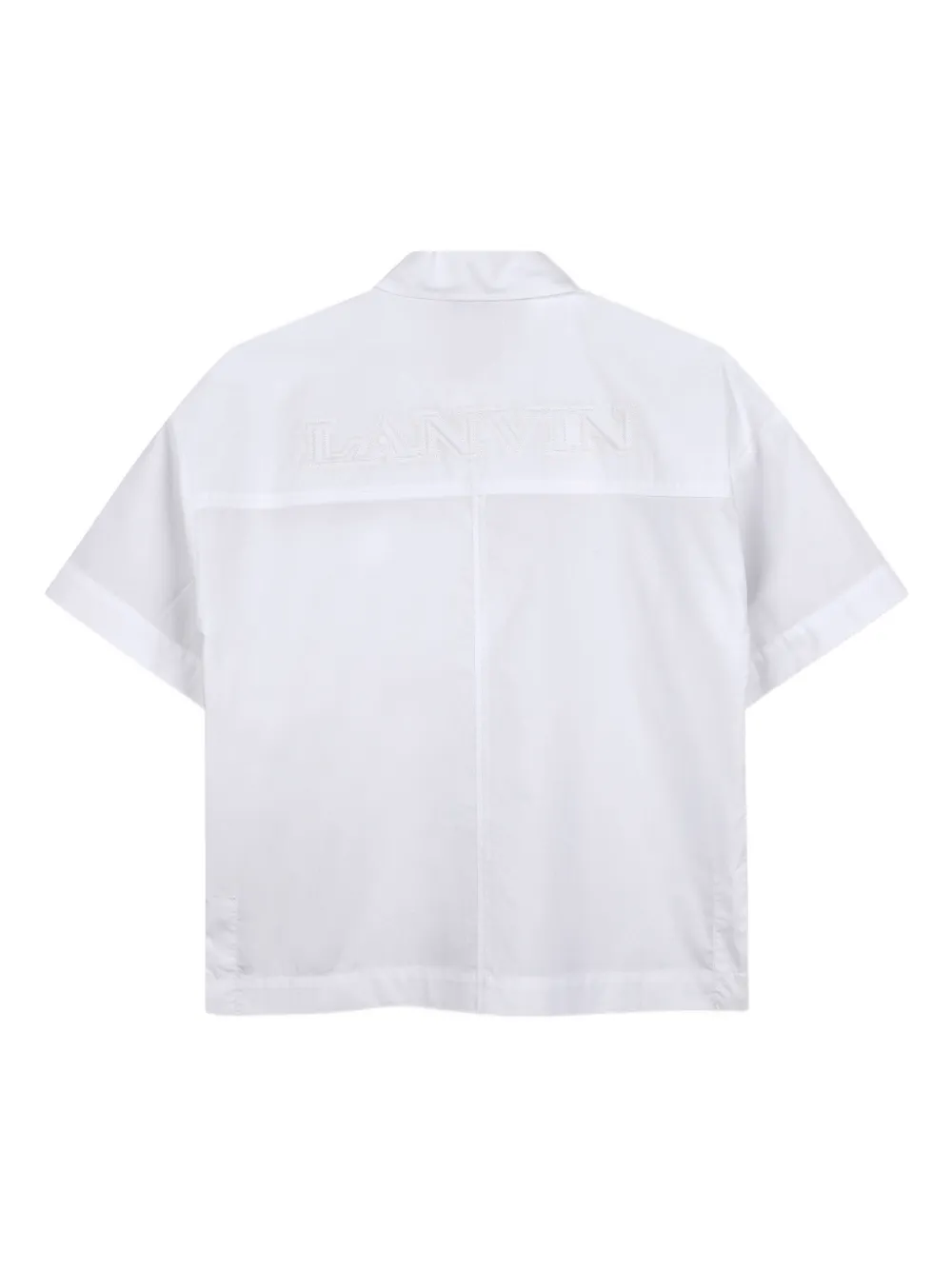  Lanvin Enfant Pocket Short-sleeve Shirt - White 