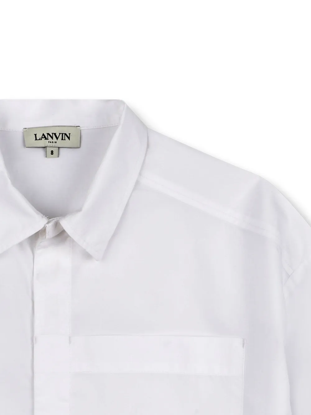 Lanvin Enfant Pocket Short-sleeve Shirt - White 