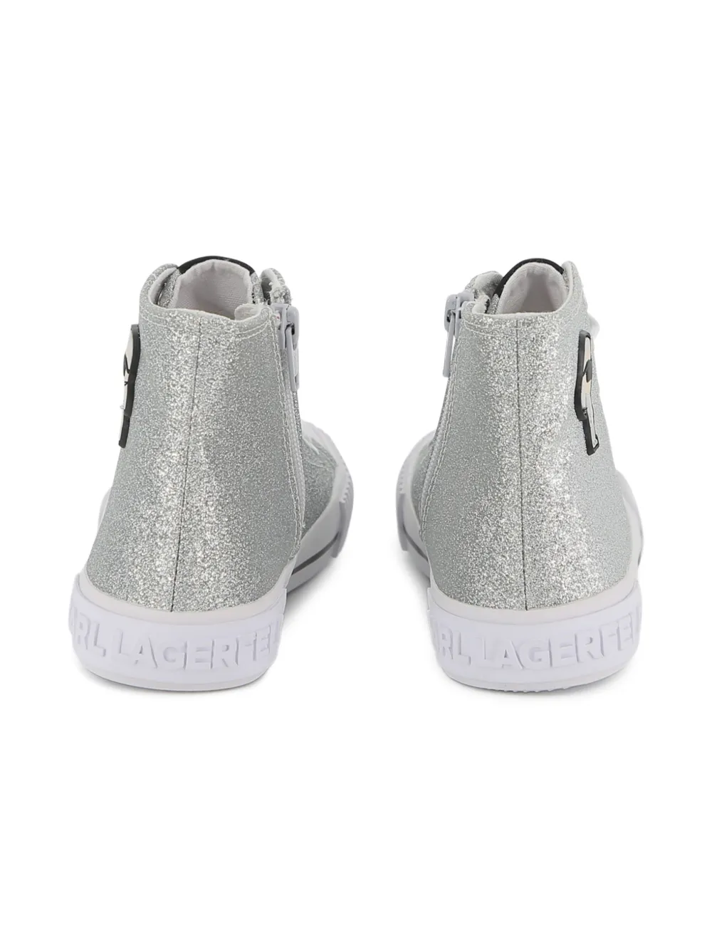 Karl Lagerfeld Kids Sneakers met glitterapplicatie Zilver