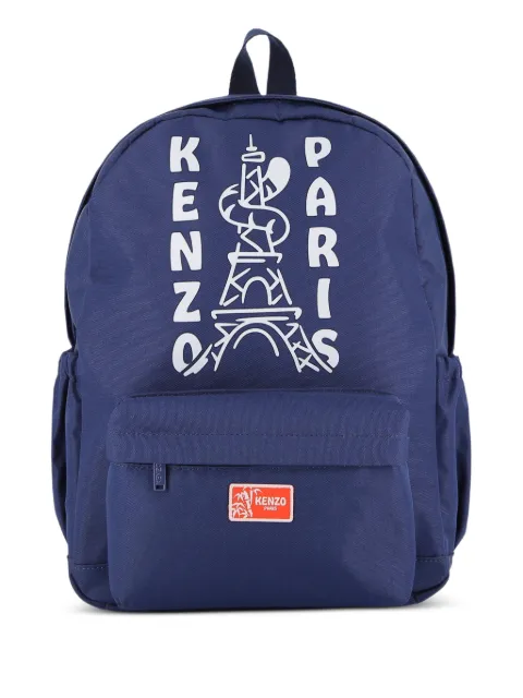 Kenzo Kids Eiffel Tower-print backpack