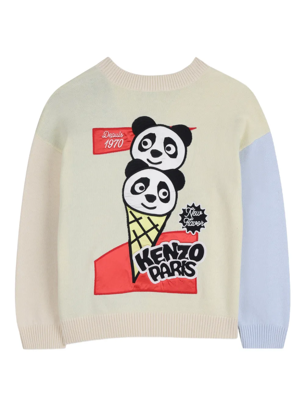 Kenzo Kids Vest met colourblocking en logodetails Beige