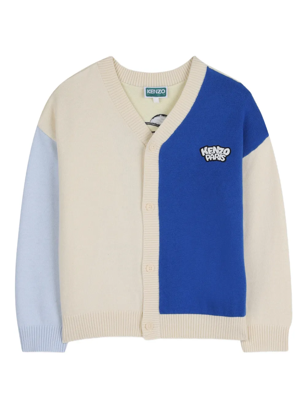 Kenzo Kids Cardigan con design color-block - Toni neutri