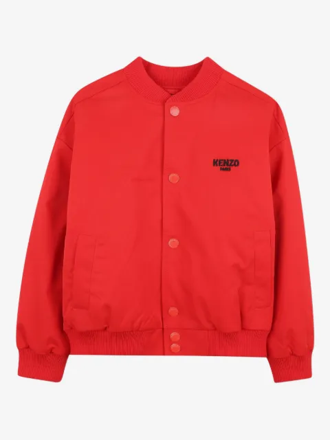 Kenzo Kids Lunar New Year print button bomber jacket