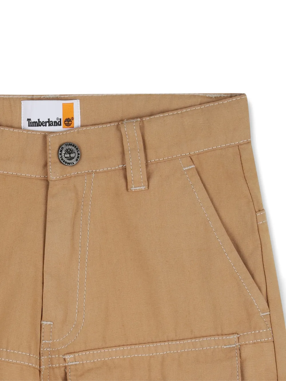 Timberland Kids Shorts met knopen Bruin